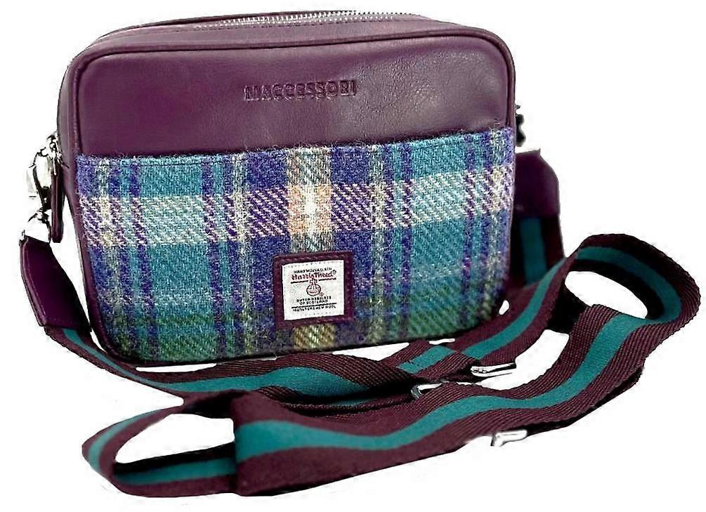 Maccessori Harris Tweed Camera Bag - Green/Purple