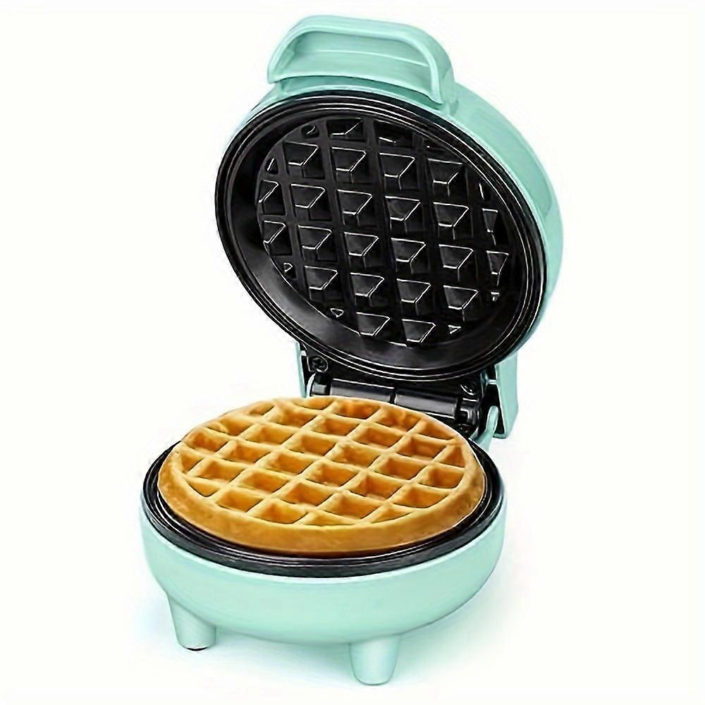 Snailar mini waffle maker, 550W waffle iron, ready indicator light, non stick coating, cool touch handle, compact size
