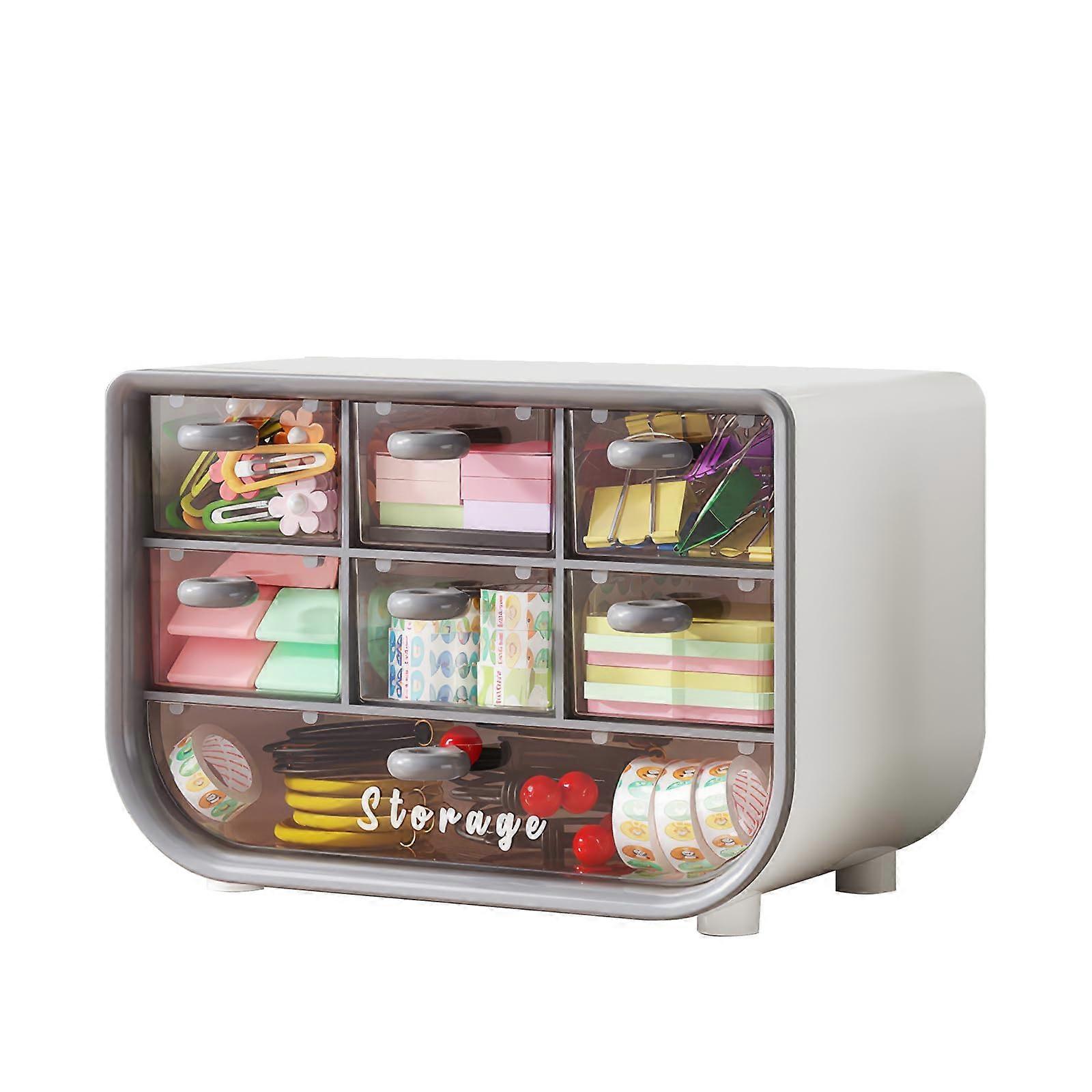 Office Desk Organizer with 7 Drawer 3 Tier Stackable Storage for Stationery and Makeup