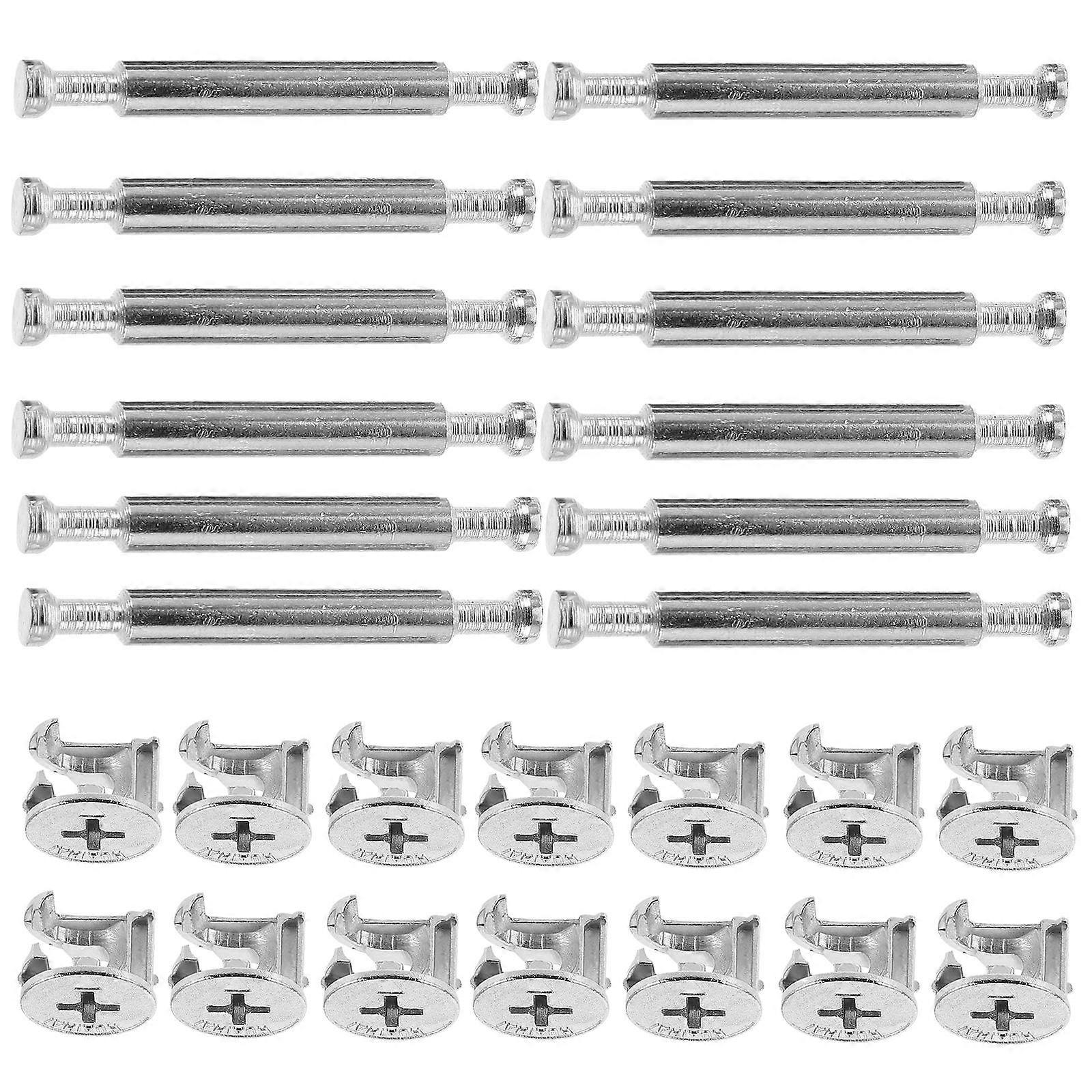 Iron Material Cam Locks Furniture Connector with Dual Head Screws 10Sets