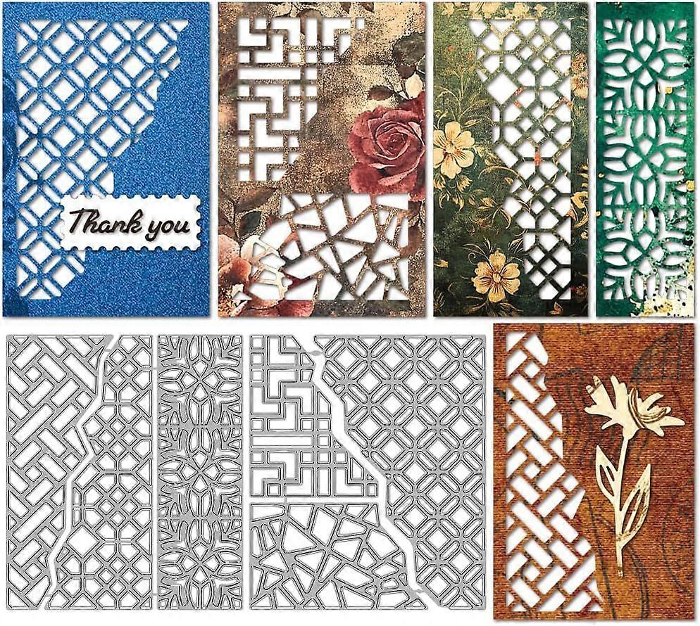 Background Frame Cutting Dies Stencils Irregular Border Metal Die Cuts Rectangle Nesting Frame Carbon Steel Embossing Templates for Scrapbooking Craft