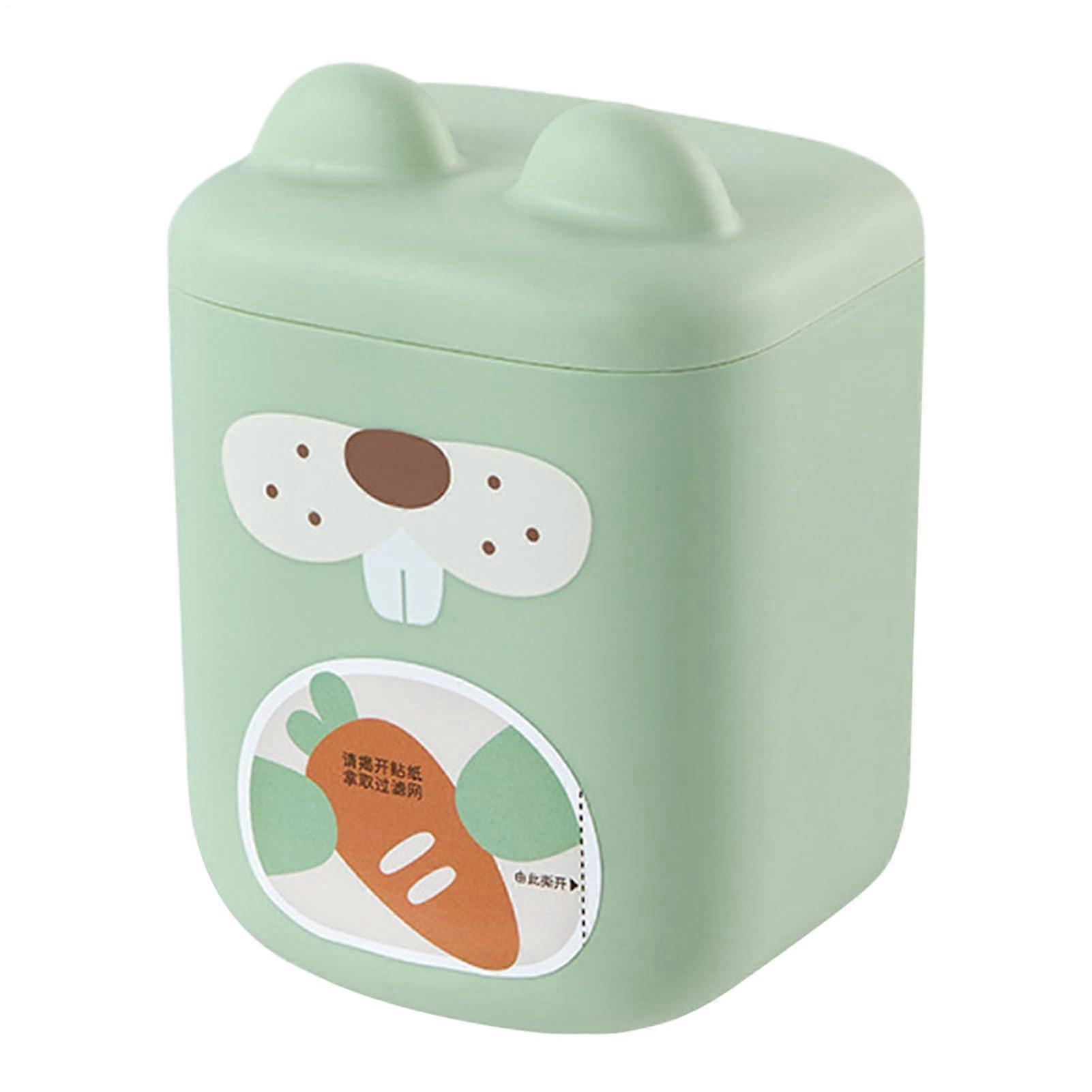 Sink Mesh Strainer Box with Adhesive Wall Mount, Food Waste Collection Container and Filter Bags, Green