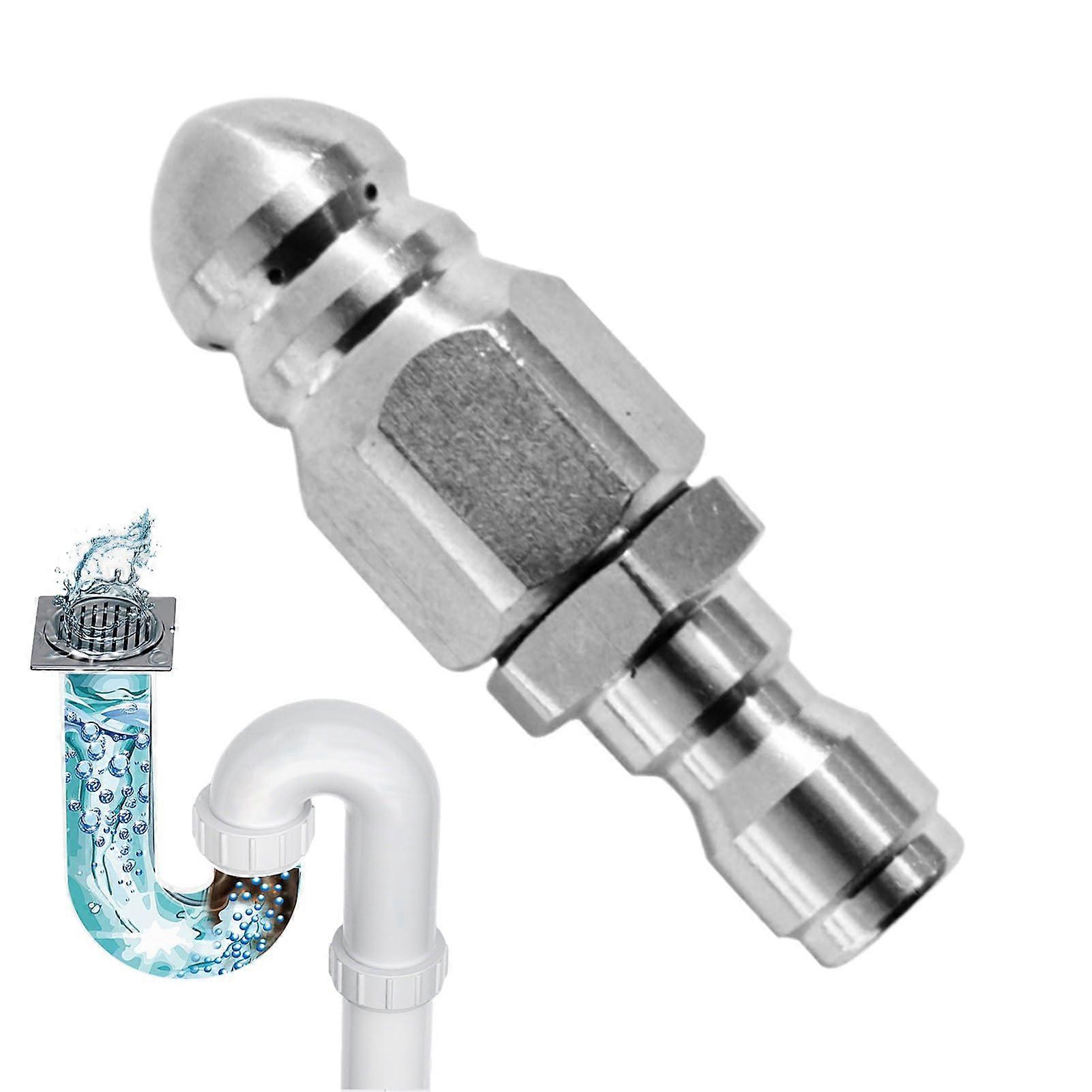Pressure Pipe Cleaning Nozzle 6.35mm Quick Coupling Rustproof for Kitchen Bathroom