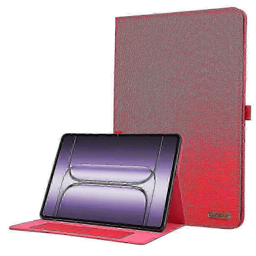 Compatible For OnePlus Pad 3 Case with Stand Card Holder Cloth Texture Leather Tablet Cover