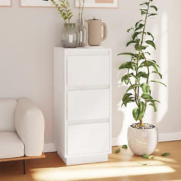 vidaXL Sideboard White 32x34x75 cm Solid Pinewood White