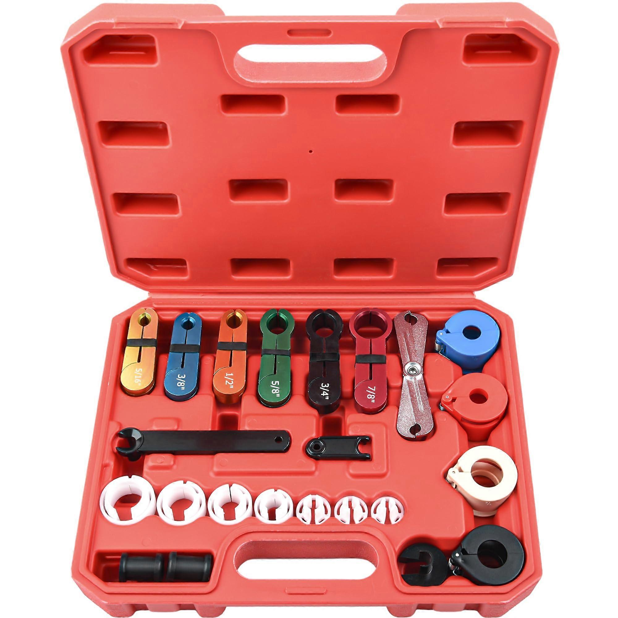 22pcs Master Fuel Line and AC Disconnect Tool Kit, MultiSize Automotive Line Removal Set