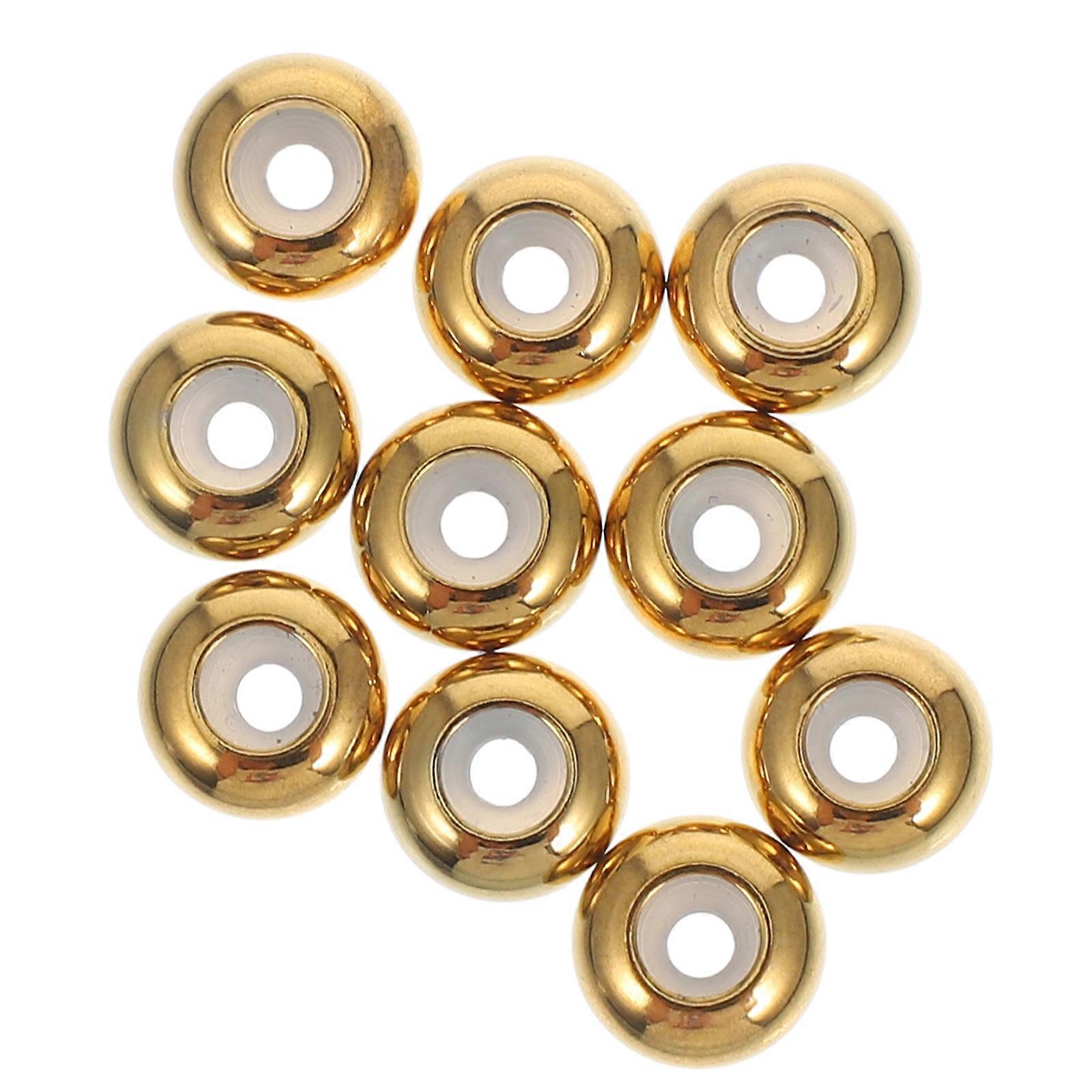 Round Spacer Beads Jewelry Making Accessory for Bracelets 10Pcs