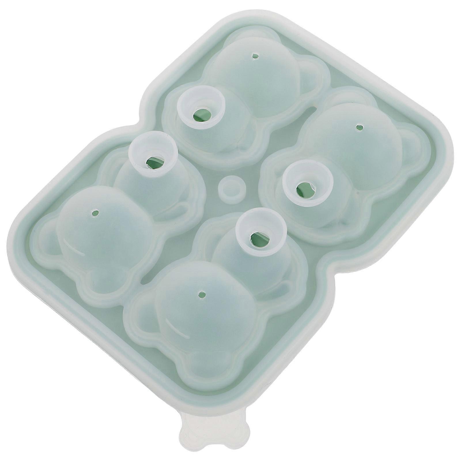 Bear Ice Cube Tray Silicone for Making Decorative Ice Cubes 4Pcs