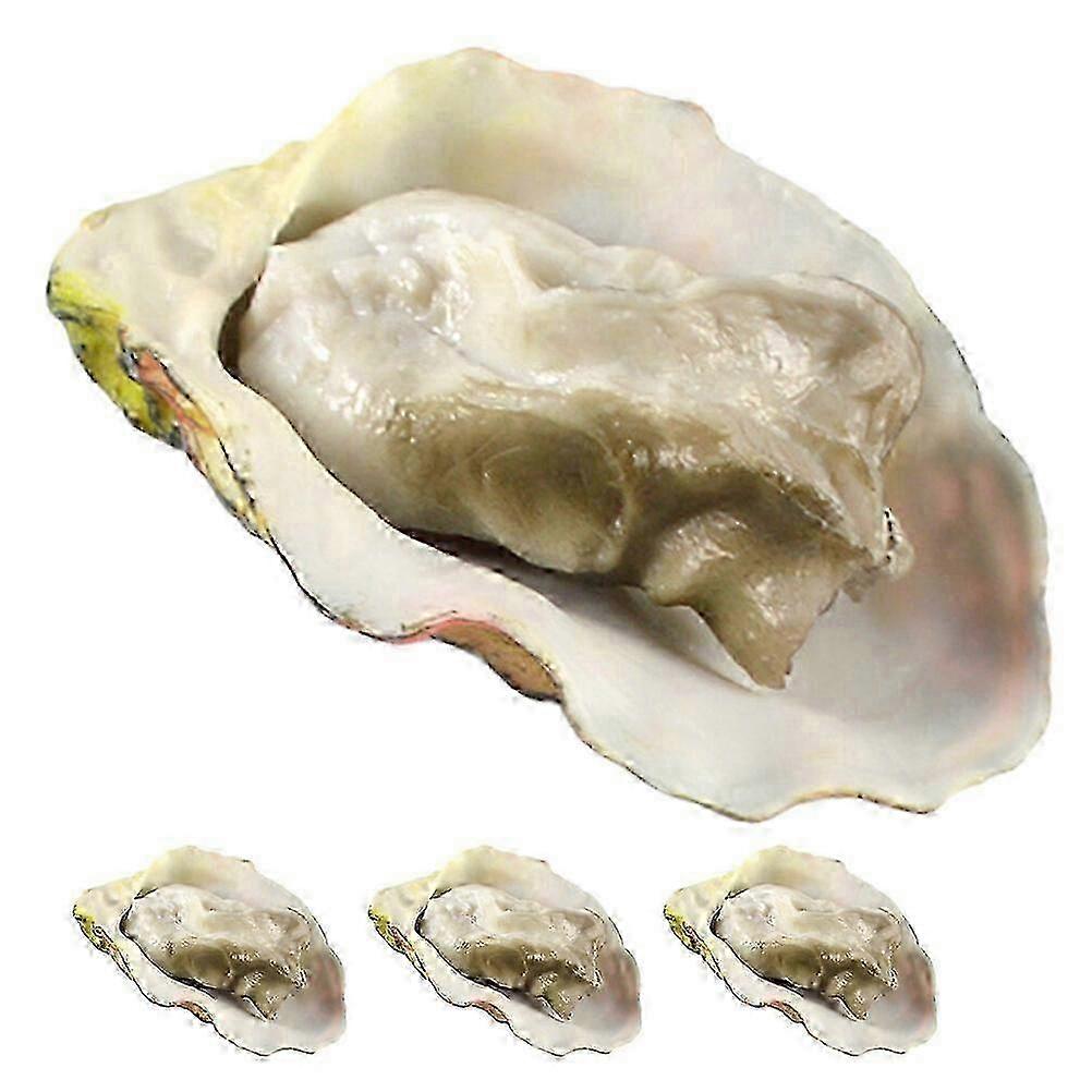 4pcs Artificial Shellfish Seafood Oysters Model Restaurant Cabinet Display Props-2025-ss-xpc