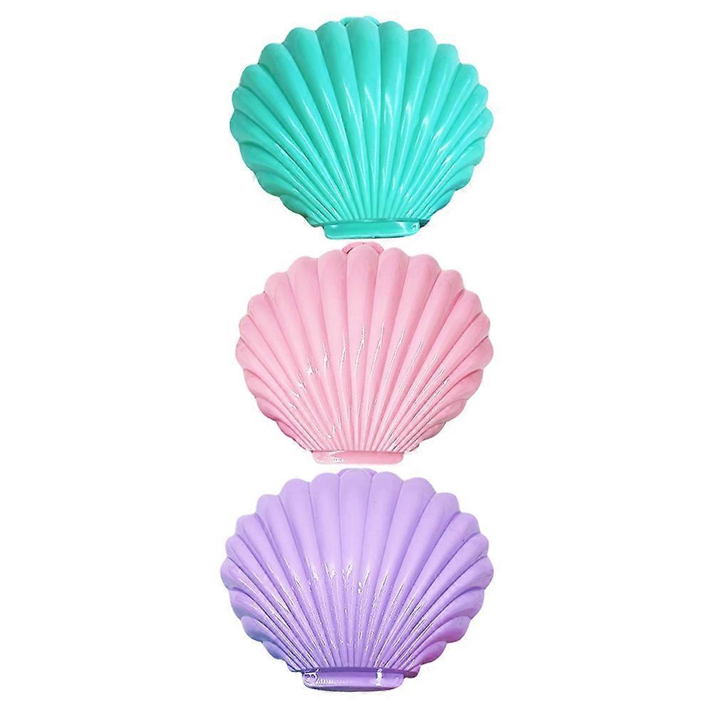 3pcs Seashell Candy Boxes Shell Shaped Cases Multi Functional Shell Boxes for Seas Shells Jewelry Earrings Containers