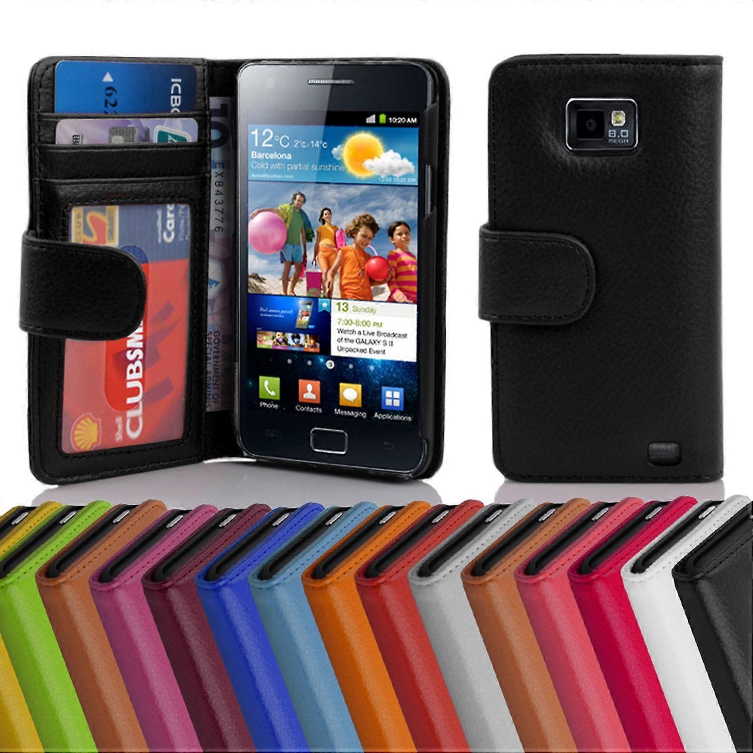 Case for Samsung Galaxy S2 / S2 PLUS Foldable phone case - Cover - with stand function and card compartment