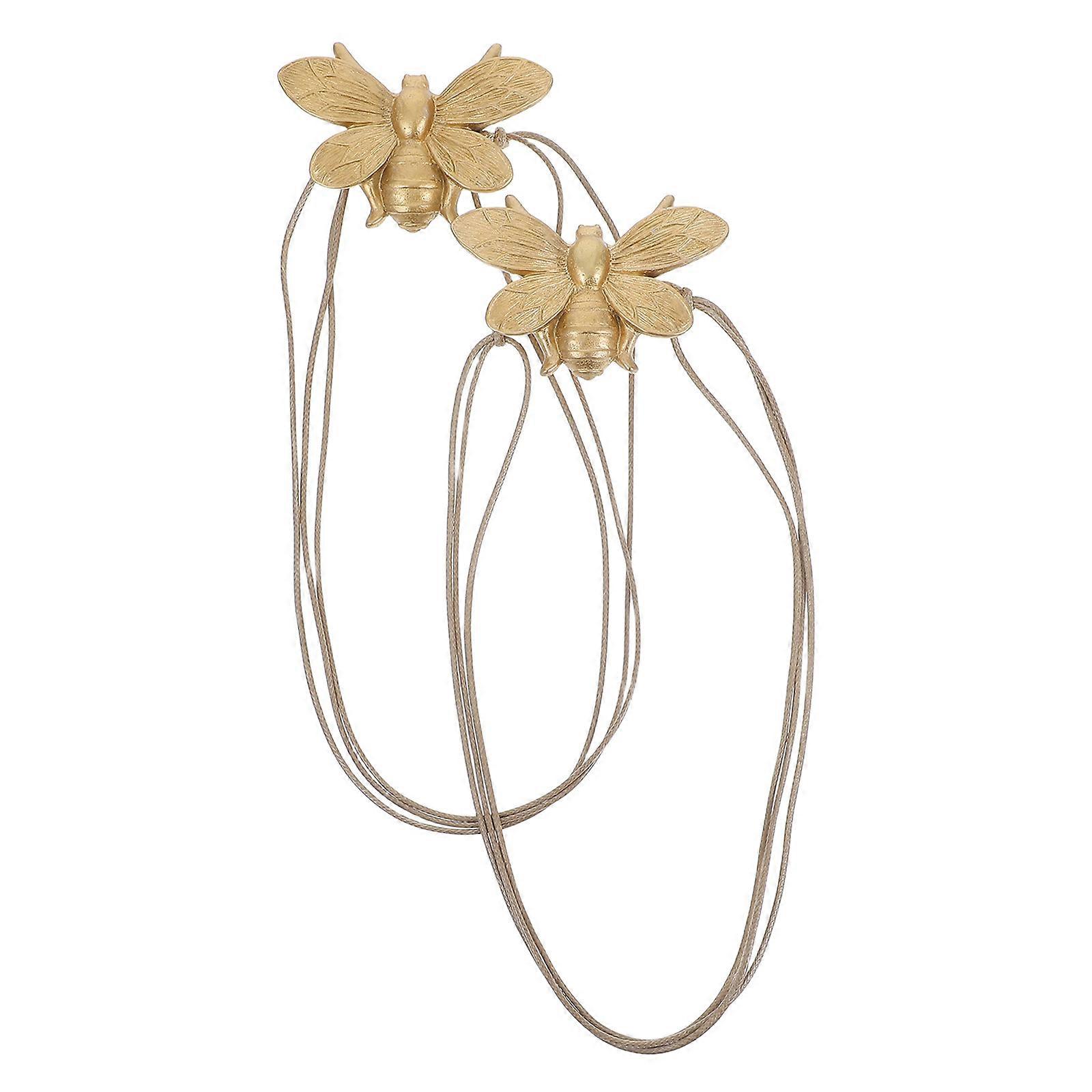 Shape Curtain Tie Back with Magnetic Buckle for 2Pcs Drapes