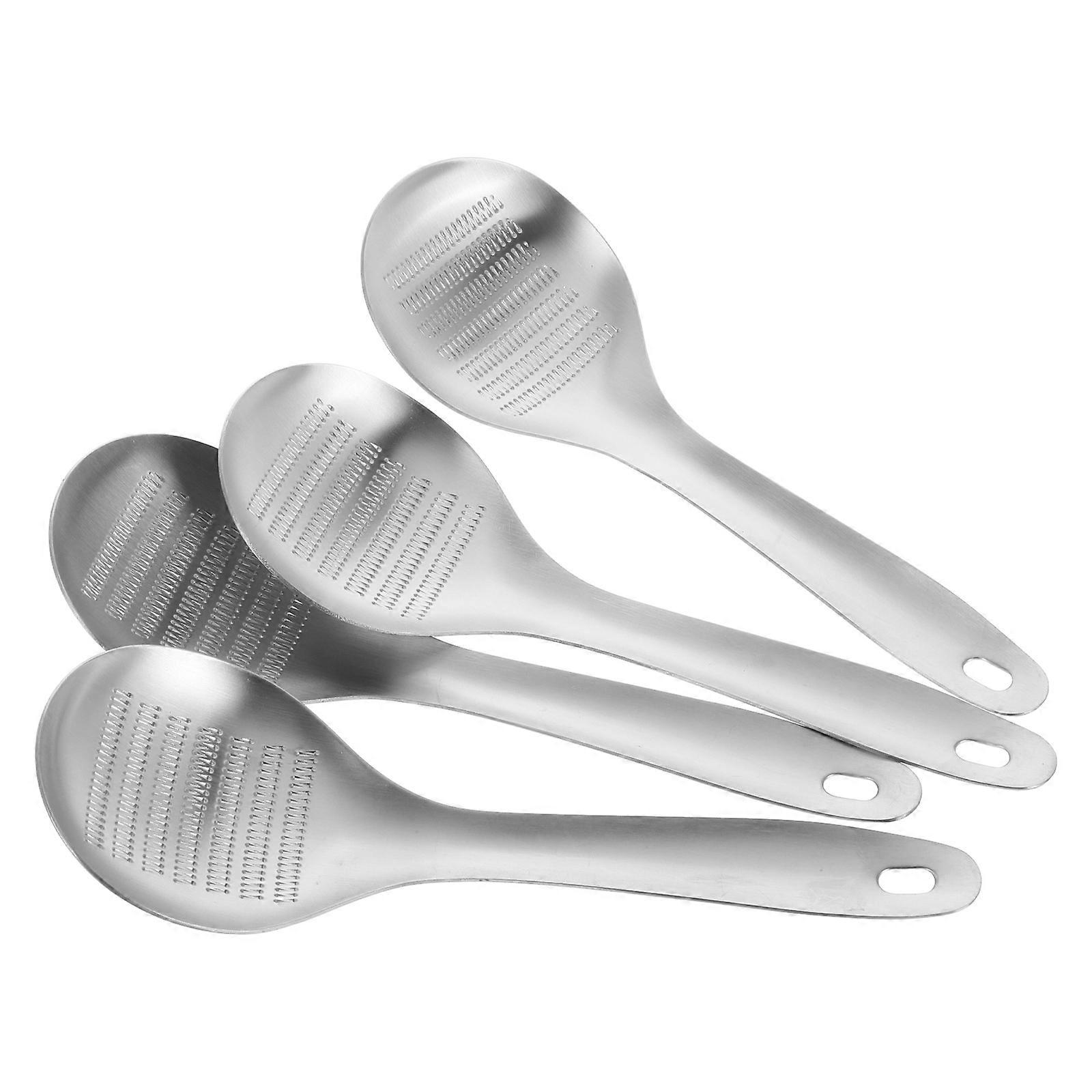 Ginger Spoon Stainless Steel Kitchen Grinder Spoon 4Pcs Set