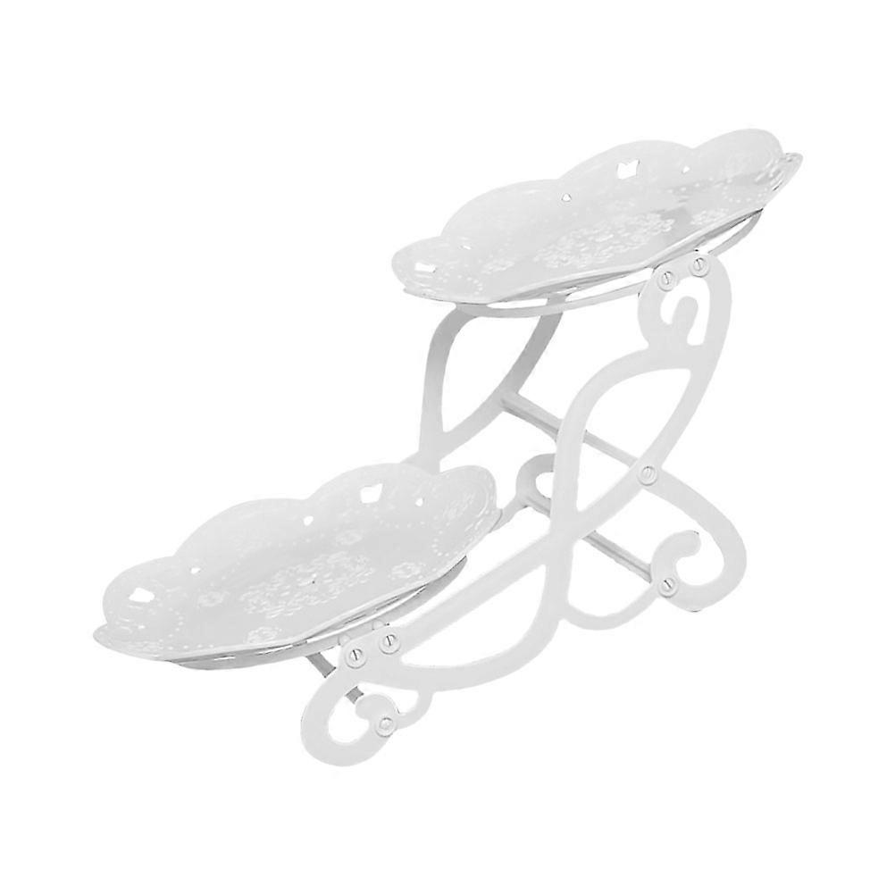 Fruit Stand Double Layer Display Stand for Home Use 1Pcs