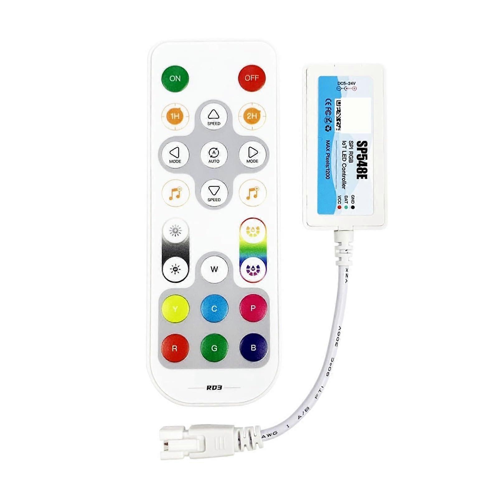 LED Strip Light Controller SP548E Dual Output with VoiceActivated Color Effects and Dimmer 524V