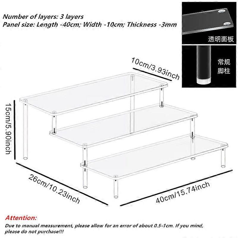 Acrylic Display Stand Durable Display Rack For Gare Perfume Doll Transparent Trapezoidal Blind Box Store Shelf Home Store