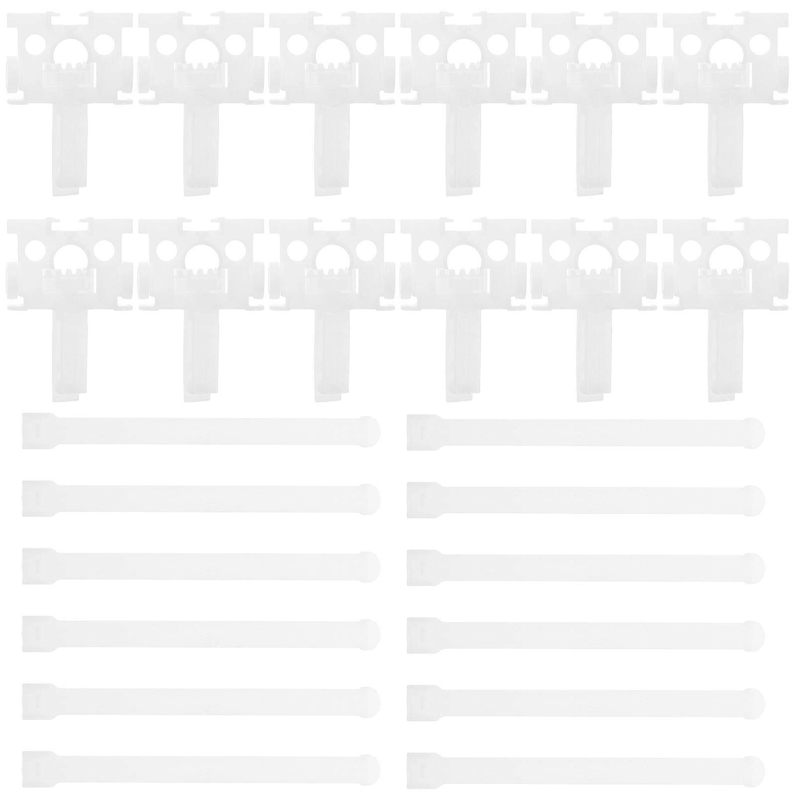 Vertical Blind Repair Carrier Kit with Stem for Vertical Blinds 12Sets White