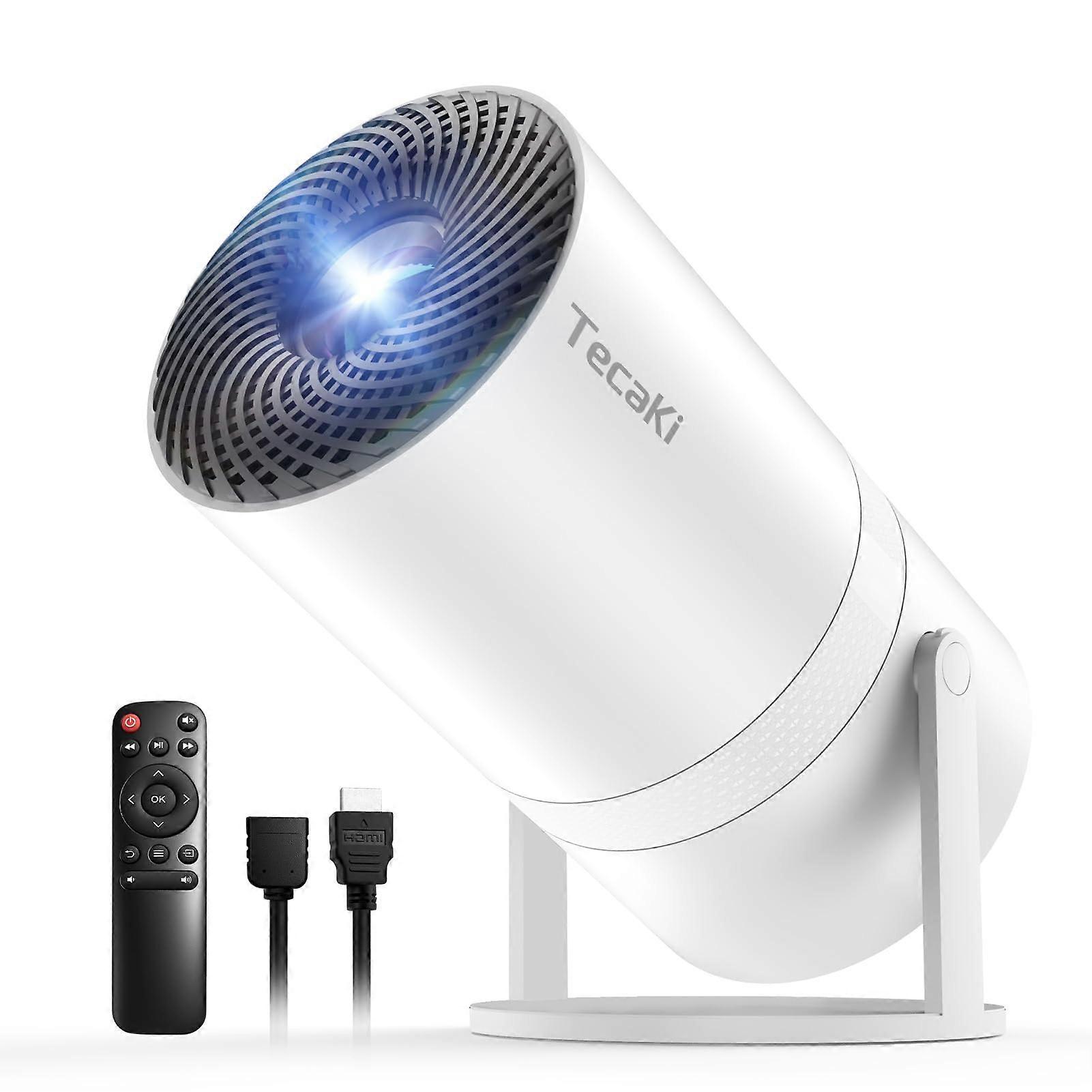 Mini Projector with WiFi and Bluetooth, 1080P HD, 4K Input, Auto Keystone, 180° Rotatable Stand