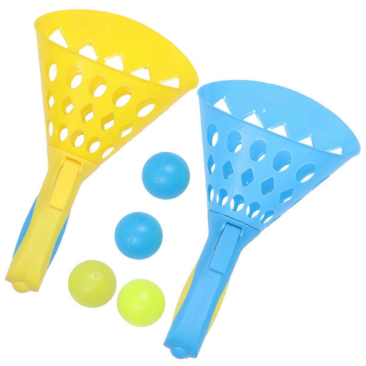 Toss Game Launch and Catch Balls for Kids 1Set with 2 Transmitters 4 Balls