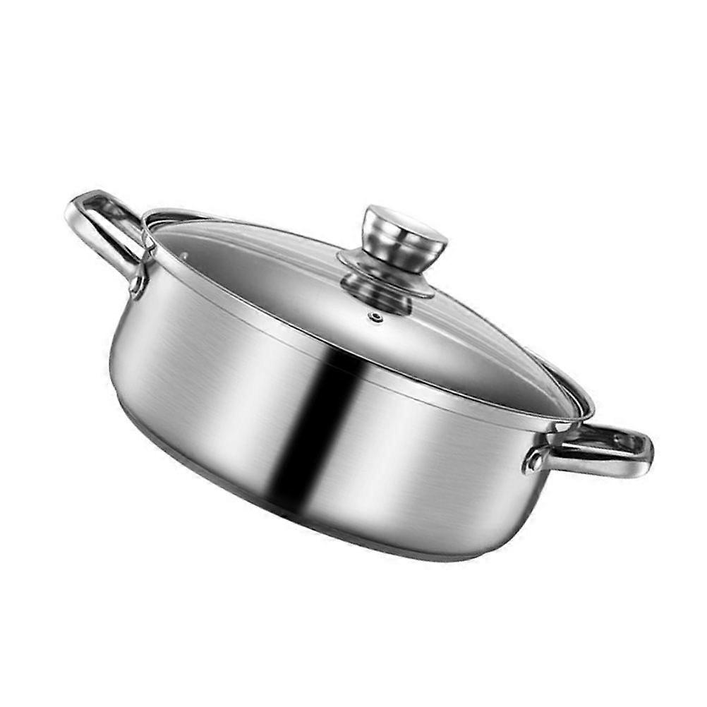 1pc Practical Induction Cooker Pot Household Hot Pot Kitchenware (Silver)