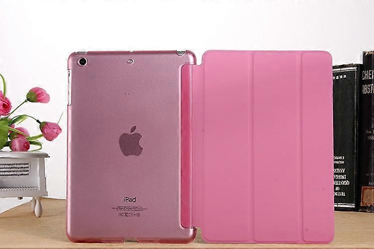 Stylish Case For Ipad Air/5 Pink Leather Tri-fold Elastic Sleep