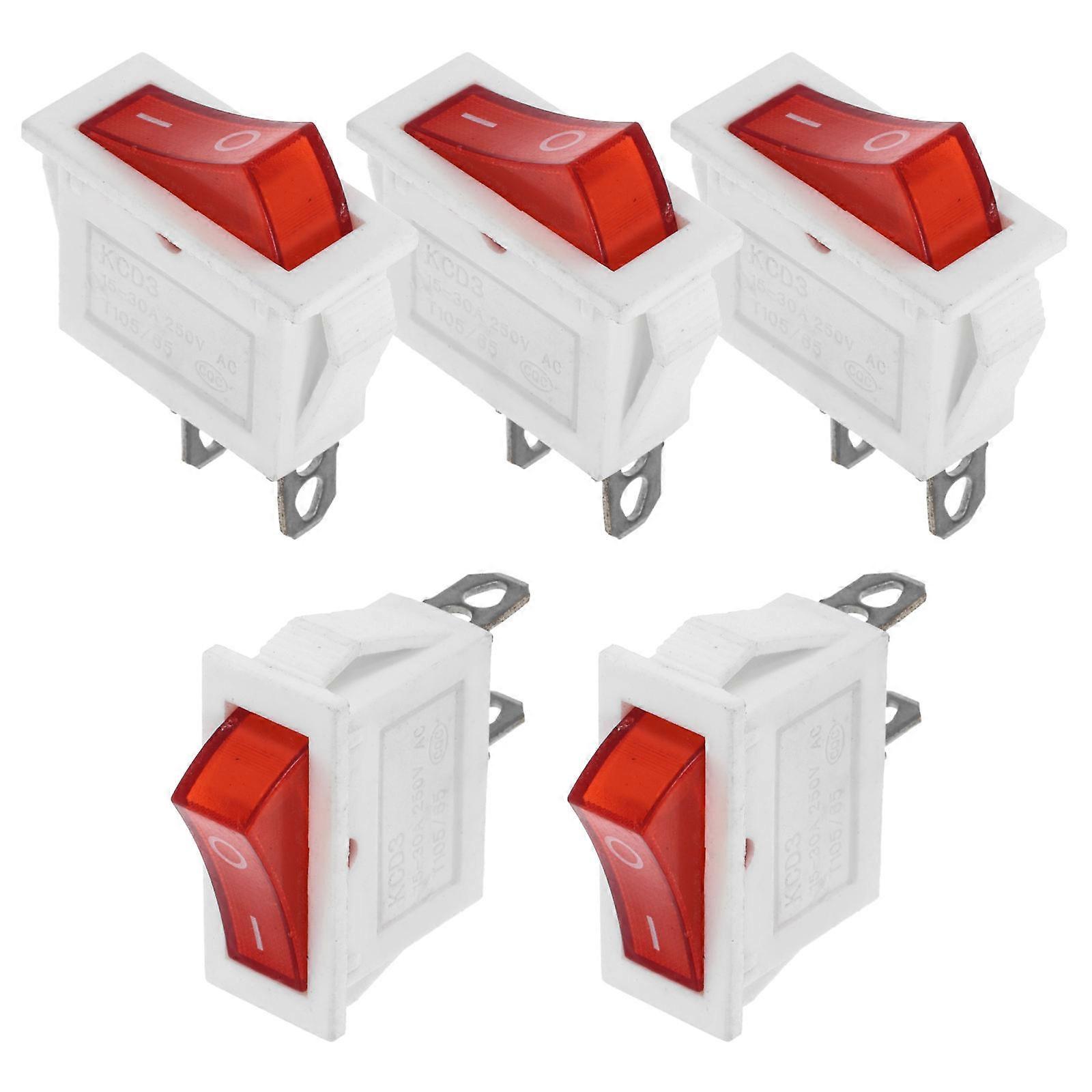 Auto Toggle Switch Water Dispenser Boat Shaped Control Power Light Indicator 5Pcs