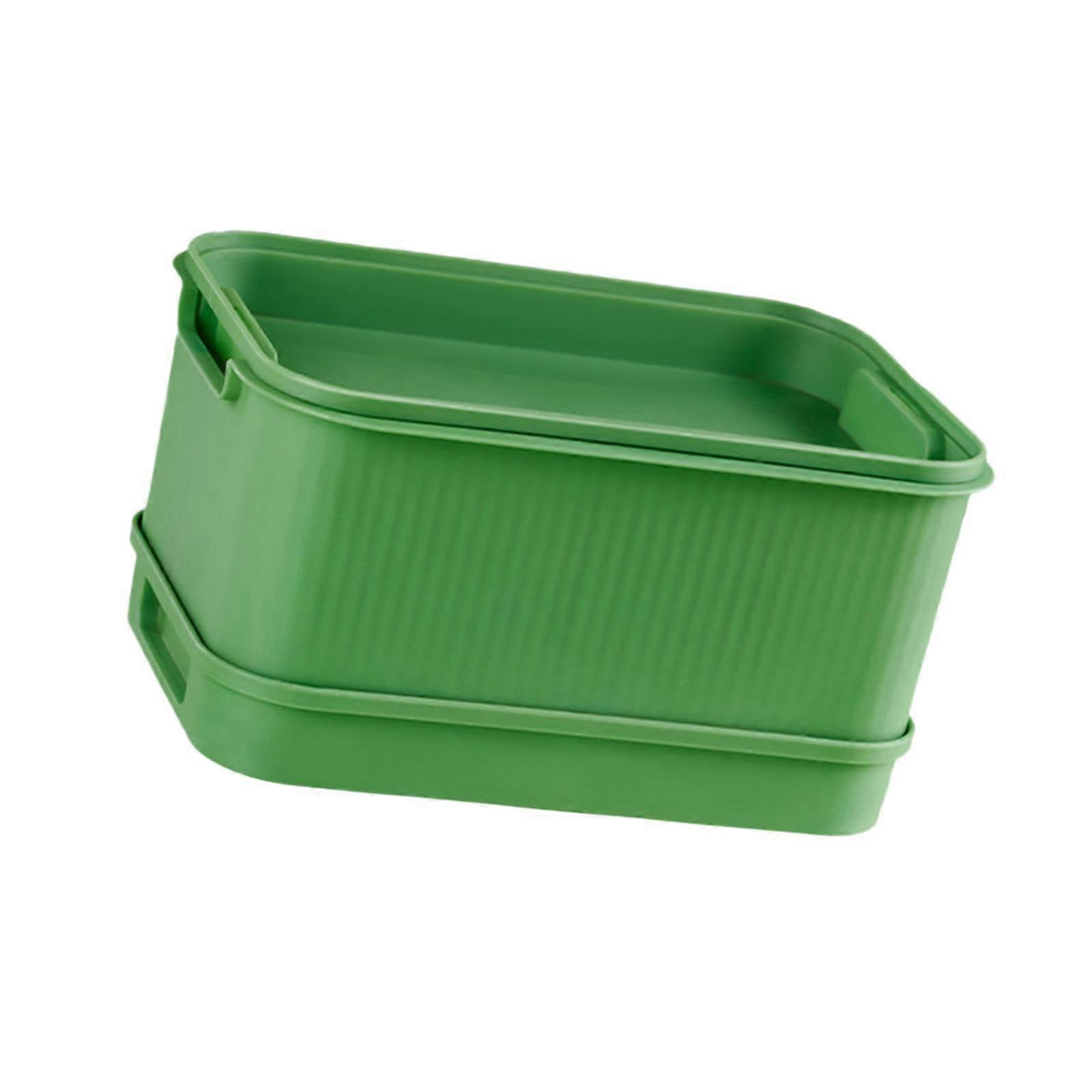 Seed Sprouting Tray No Soil Hydroponic Double Layer Mini Greenhouse for Arugula Radish Light Green