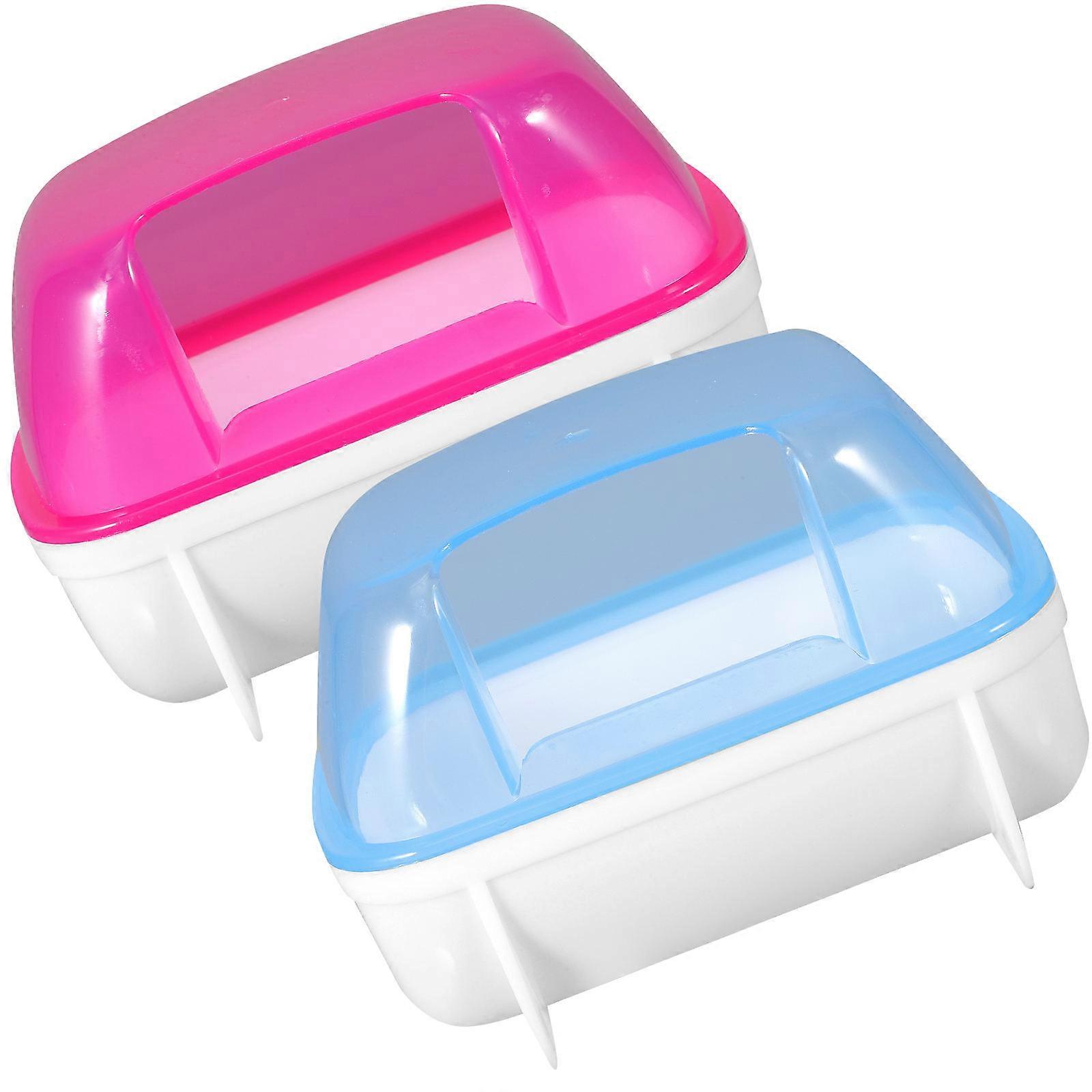 Sand Bathroom for Hamster Plastic Bath House for 2Pcs Small Pets