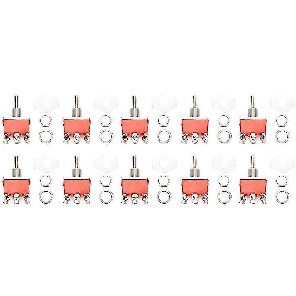 10PCS Mini Toggle Switch E TEN1322 AC 250V 15A 6 Pin ON OFF ON 3 Position Toggle Switch 26-27s