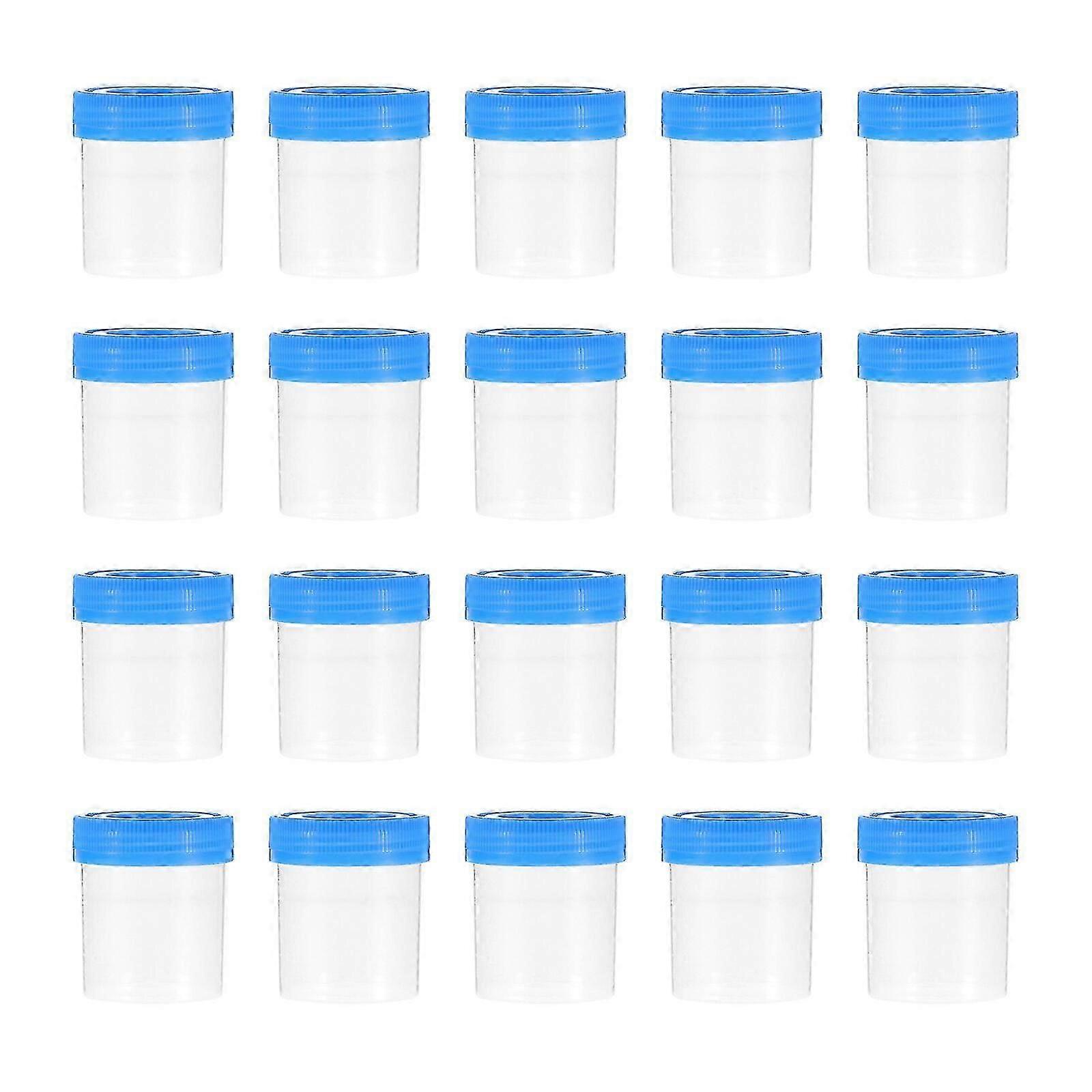 30 Pcs Container Lid Urine Specimen Cups Sputum Sample Cups Disposable Specimen Seal Cups