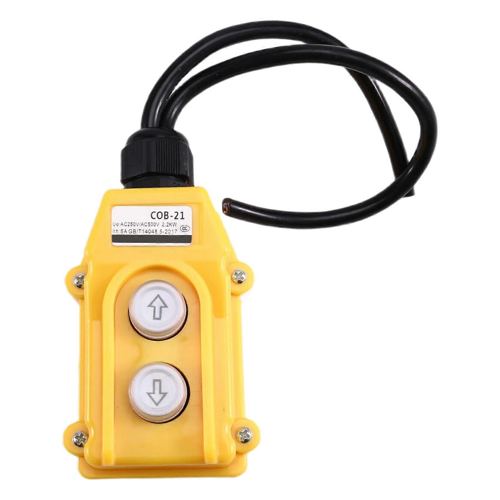 COB-21 Button Switch with Wire Hoist Switch, Crane Driving Direct Control Button, Electric Hoist Three-Phase