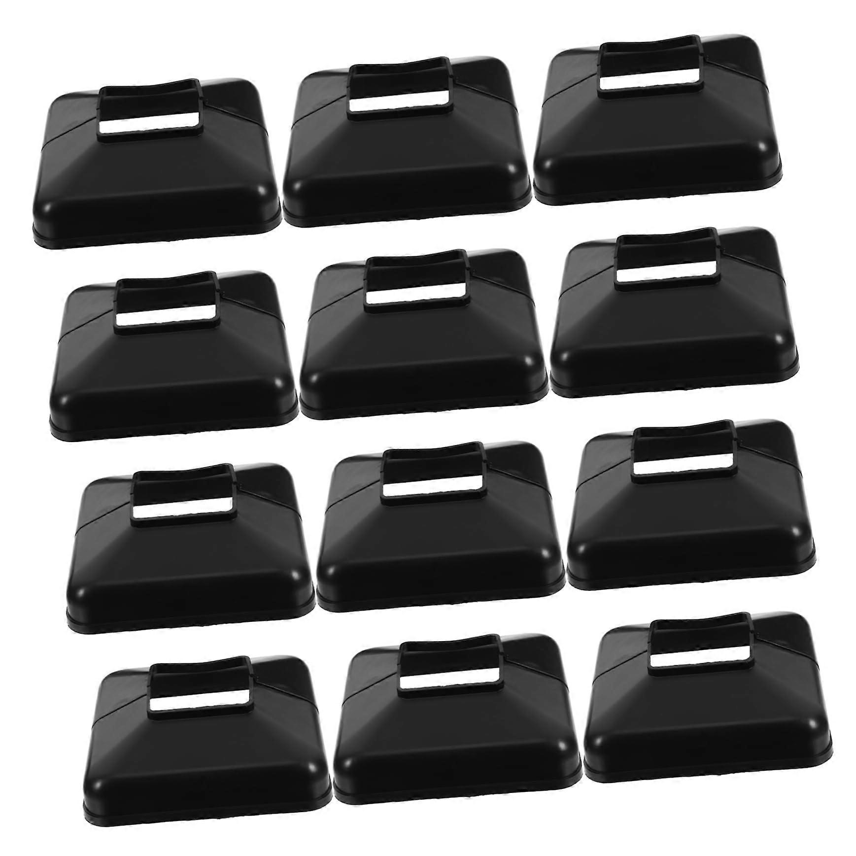 12pcs Decorative Deck Post Base Covers and Railing Post Skirts for Porch and Stair Columns