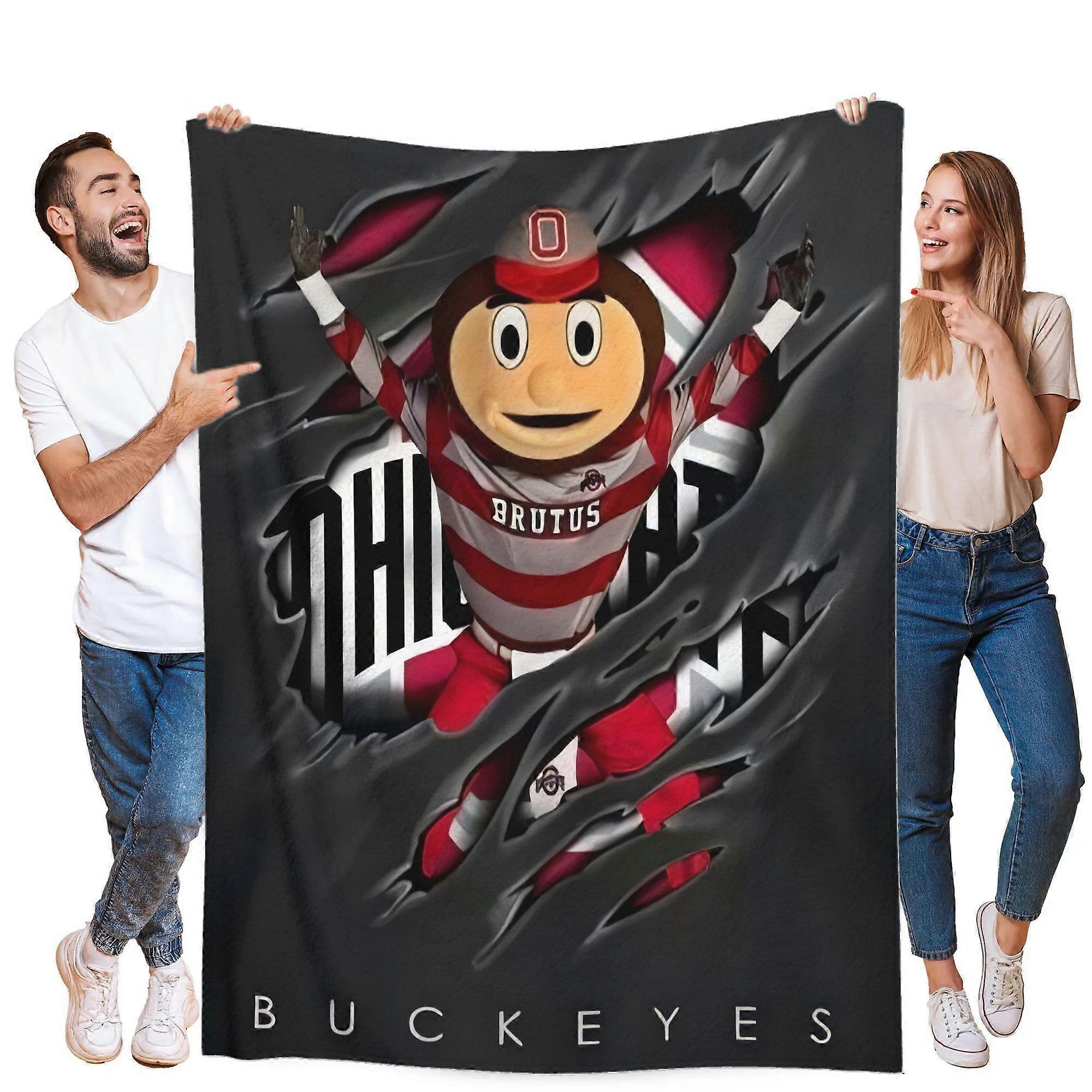 Buckeyes Ultra Soft Flannel Blanket  Contemporary Style