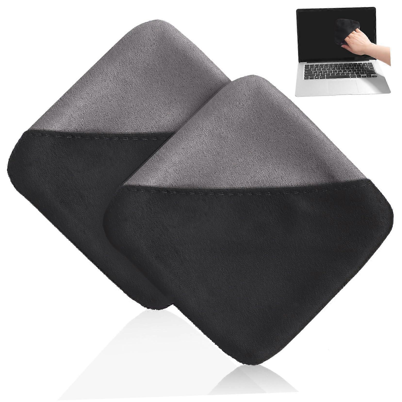 2pcs Microfiber Cleaning Cloths for Glasses and Screens Scratch Reusable MultiSurface