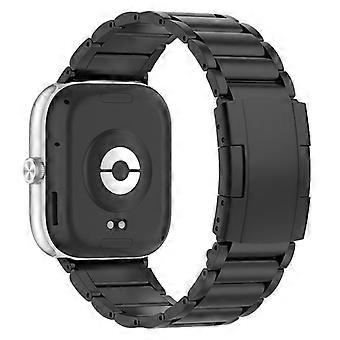 Horlogebandje met drie kralen en schildpadgesp van titaniumlegering voor Redmi Watch 6 / 5 / Xiaomi Band 9 Pro / 8 Pro