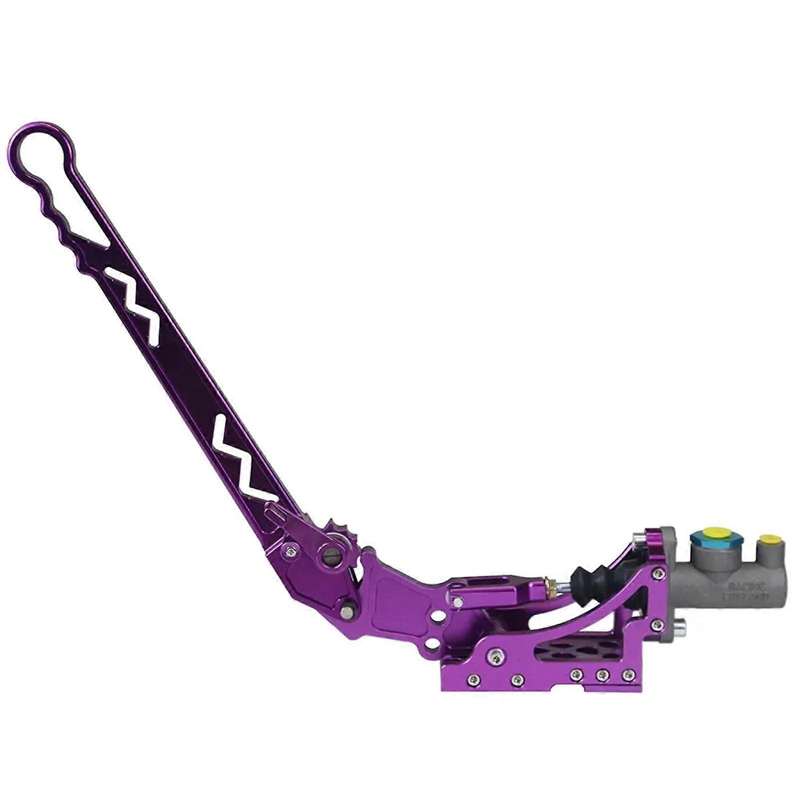 Universal Hydraulic Handbrake for Drift Racing, Adjustable Vertical or Horizontal Lever, Purple