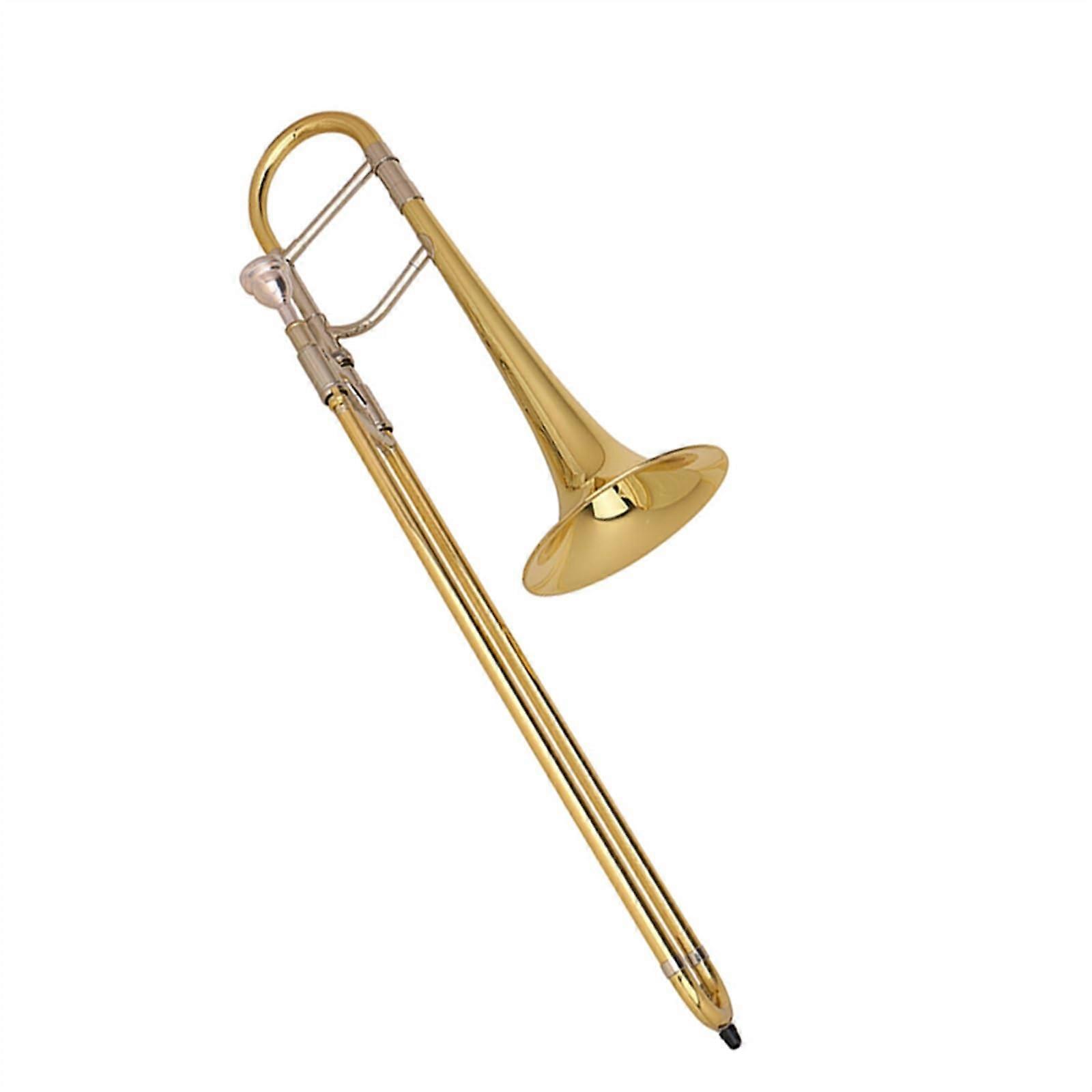 Eb Alto Trombone for Beginners with Ergonomic Curved Handle and Durable Double Socket Design