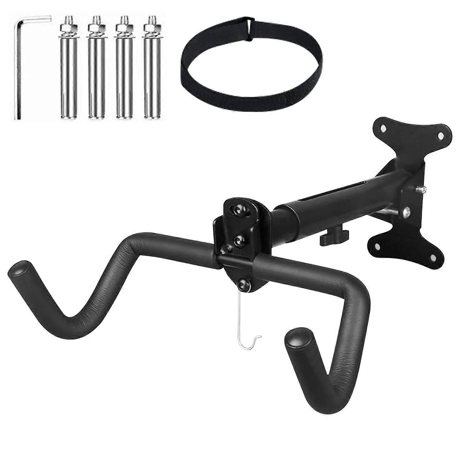 Bike Wall Mount Rack, Adjustable Foldable Bicycle Storage with Foam Padding, 66lbs Capacity for Garage