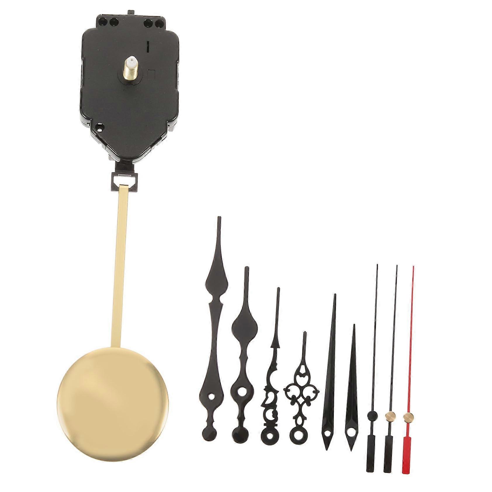 Clock Movement Kit with Silent Pendulum Mechanism, DIY Wall Clock  Set with Hands and Shaft