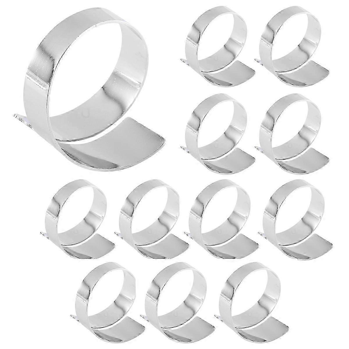 12Pcs Metal Table Decor Napkin Ring Holder Spring for Wedding Setting, Easter Dinner, Valentine's Da