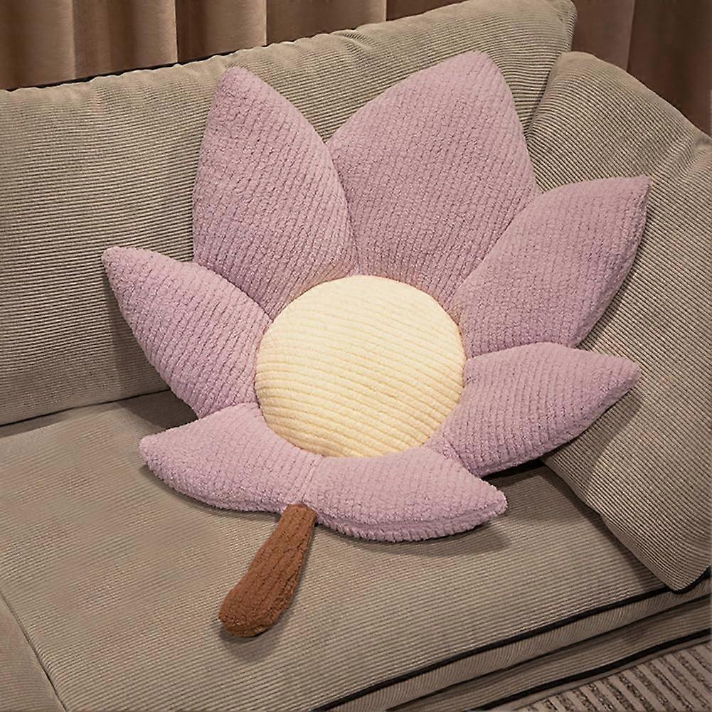 Ergonomic Plush Lumbar Support Pillow for Sofa and Bed Reading, Large Purple 90CM