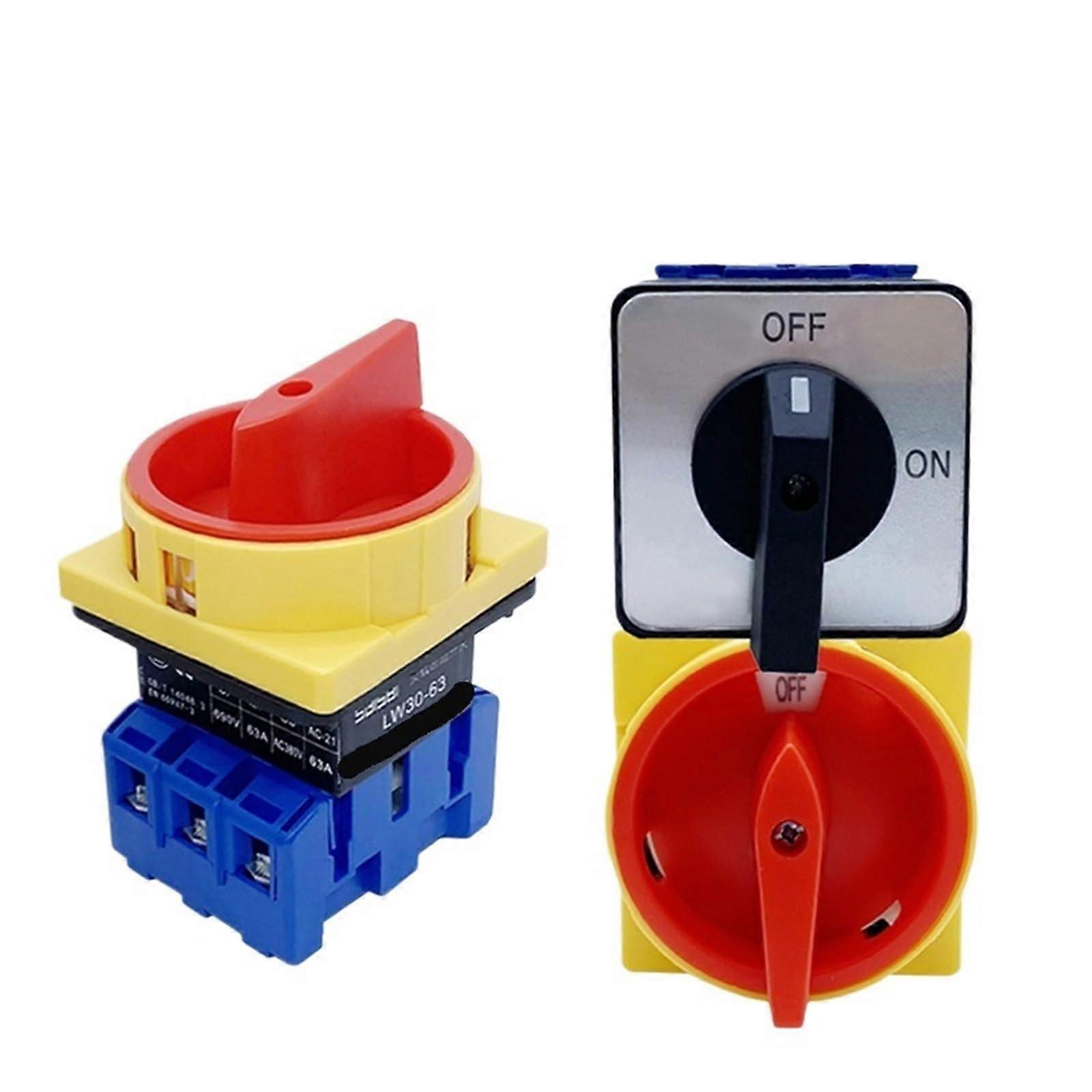 32A 4 Pole Isolator Switch 690V Panel Mount Padlockable Disconnect with Clear ONOFF Control