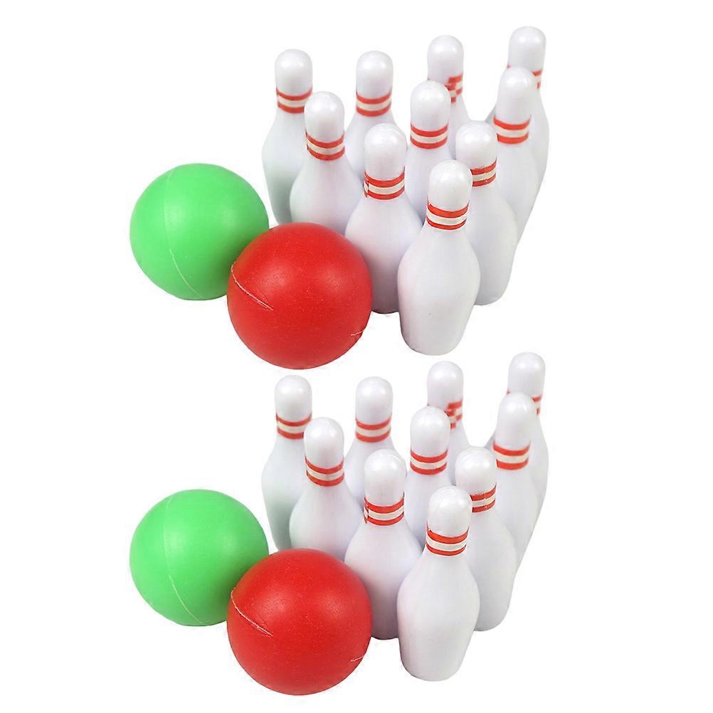 Mini Bowling Balls Model for Decoration 2Sets Simulated Plastic Bowling Balls