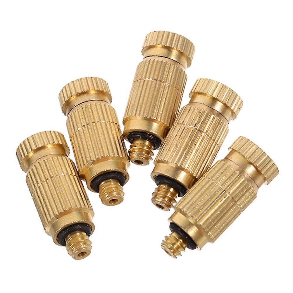 High Pressure Misting Nozzle Brass Golden for Atomizing Includes 5Pcs Set