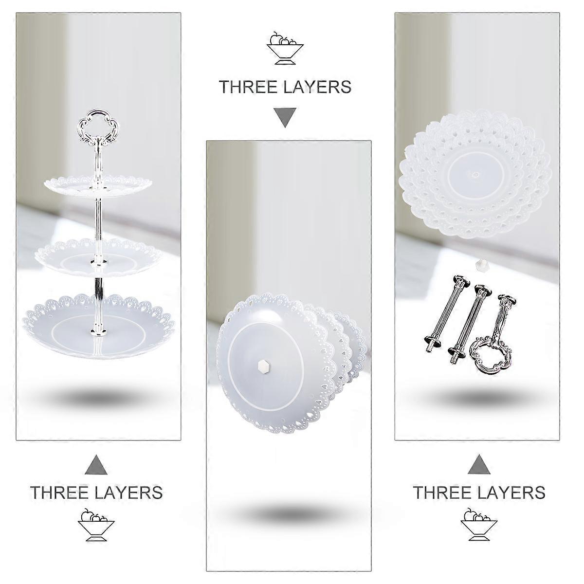 Cake Stand Three-Layer Display Stand for Cake Display 2Pcs with Assorted Color