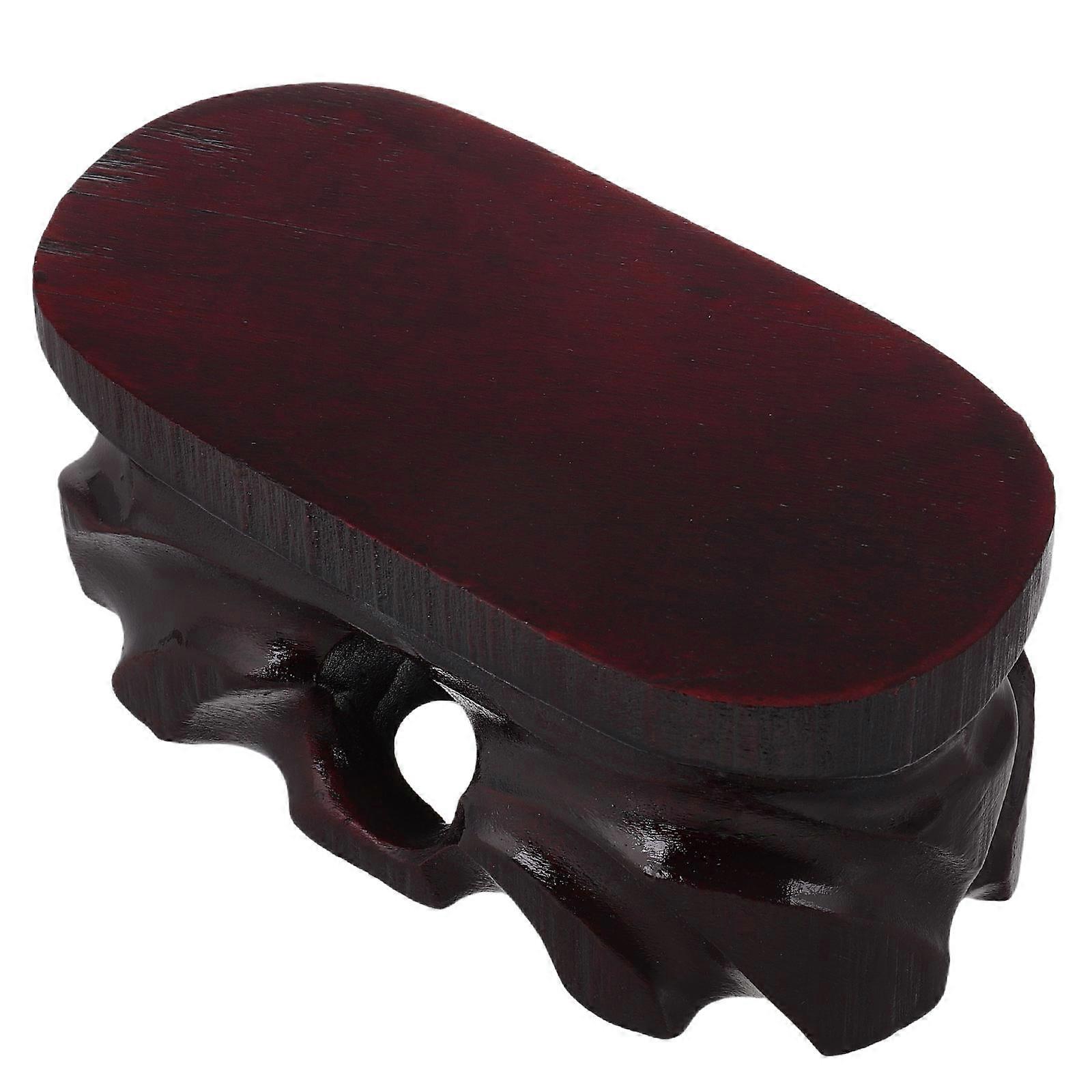 Solid Wood Base Stand for Fish Tank Displaying Brown