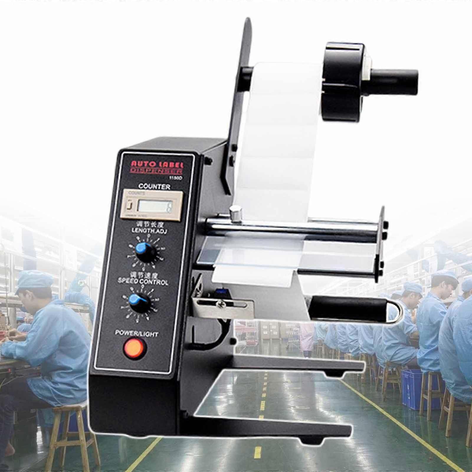 Automatic Label Dispenser with Digital Display, Adjustable Speed Label Peeling Machine for Packaging