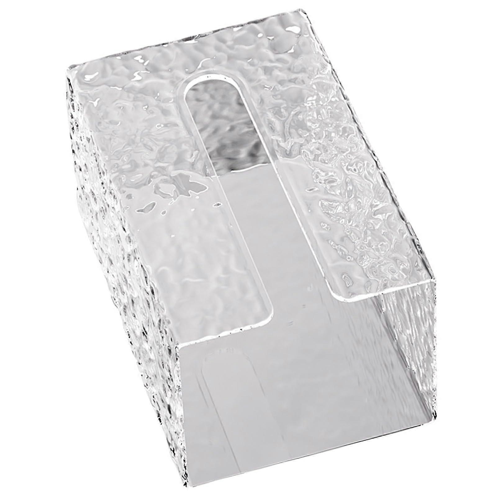Wall Mounted Glacier Pattern Tissue Box Holder with Dustproof Bathroom Dispenser Design