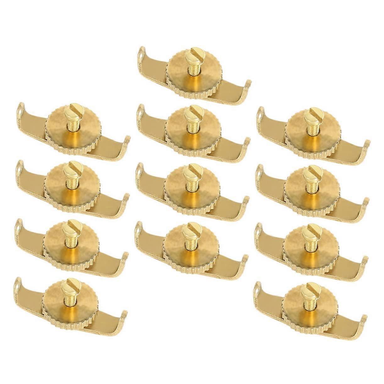 12Pcs Copper Erhu Tuning Adjusters Durable Golden Fine Tuning Tools for Precise String Setup