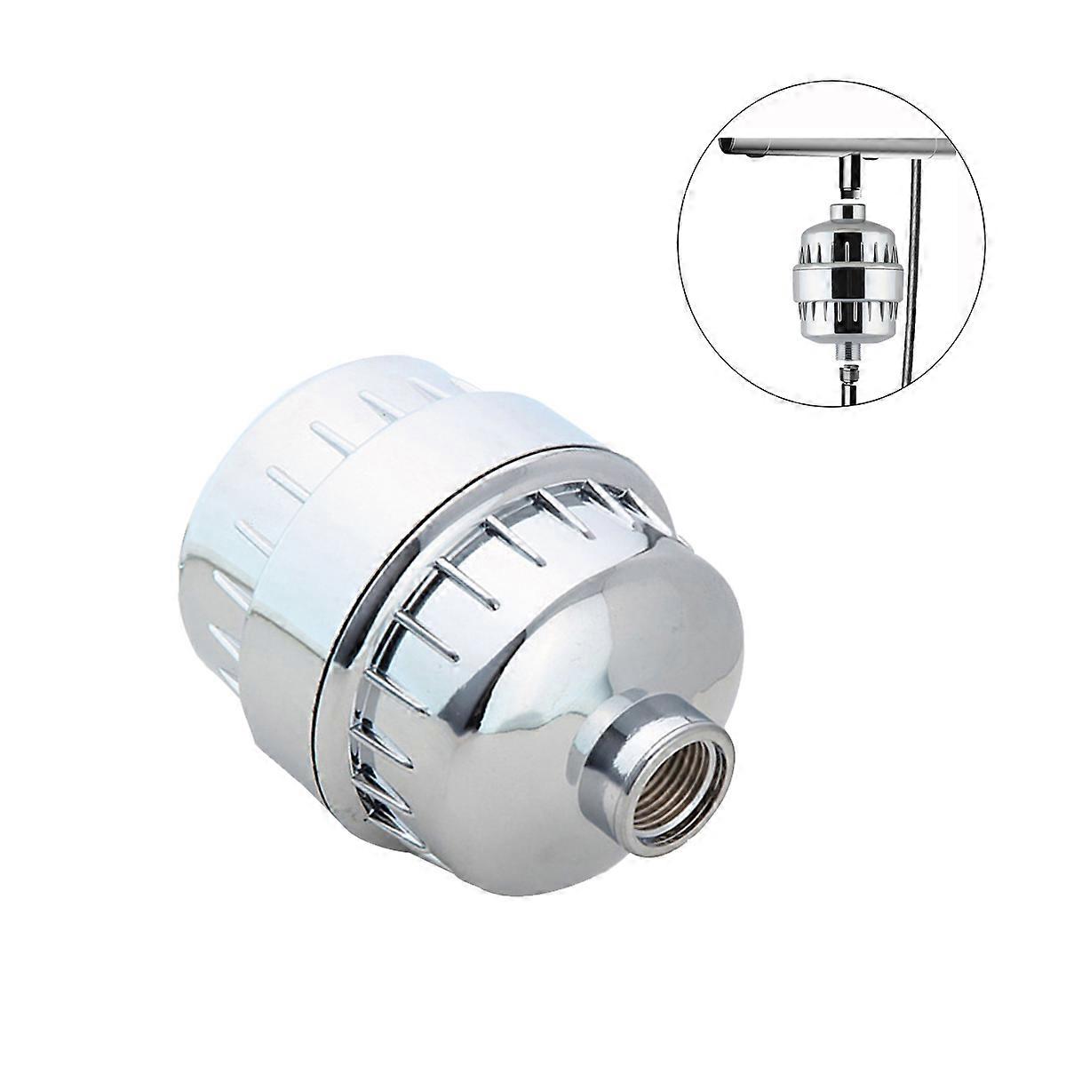 High Output Universal Shower Filter with Replaceable Multi-Stage Filter Cartridge (Silver)